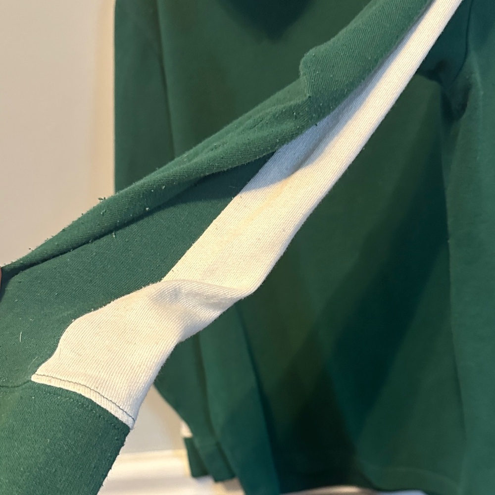 PINK Victoria's Secret MSU Green Hoodie with White Sleeves - Picture 6 of 7